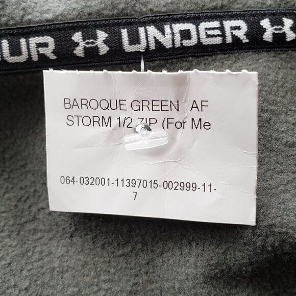 Under Armour Fleece 1/2 Zip Mens Size S Baroque Green Pullover Jacket NEW - Picture 8 of 10
